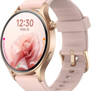 Fitpolo Smart Watch for Women,1.3" AMOLED Touchscreen Fitness Tracker, Make/Answer Calls, Heart Rate SpO2 Monitor, IP68 Waterproof, Sleep & Activity Tracking Smartwatch for Android Phones iPhone