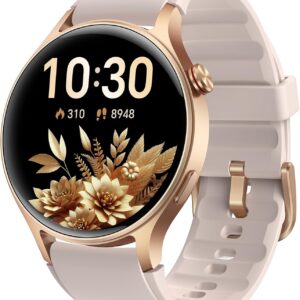 aeac Smart Watch for Women, 1.32'' AMOLED Ultra-Clear Screen Activity Trackers with Heart Rate/Sleep/SpO2 Monitor, Smartwatch for iPhone/Samsung/Android, 110+ Sport Modes Waterproof Fitness Watch